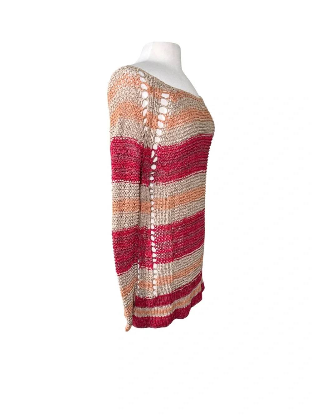 Free People Mini Dress Open-Knit Boho Versatile Small